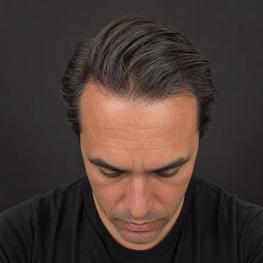 Front hairline guided scan angle